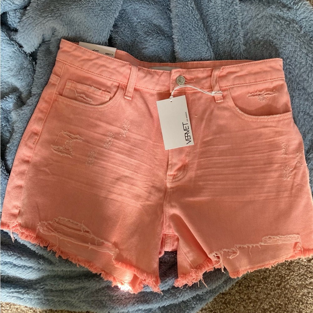 Vervet NWT Pink Denim shorts, size 11/13